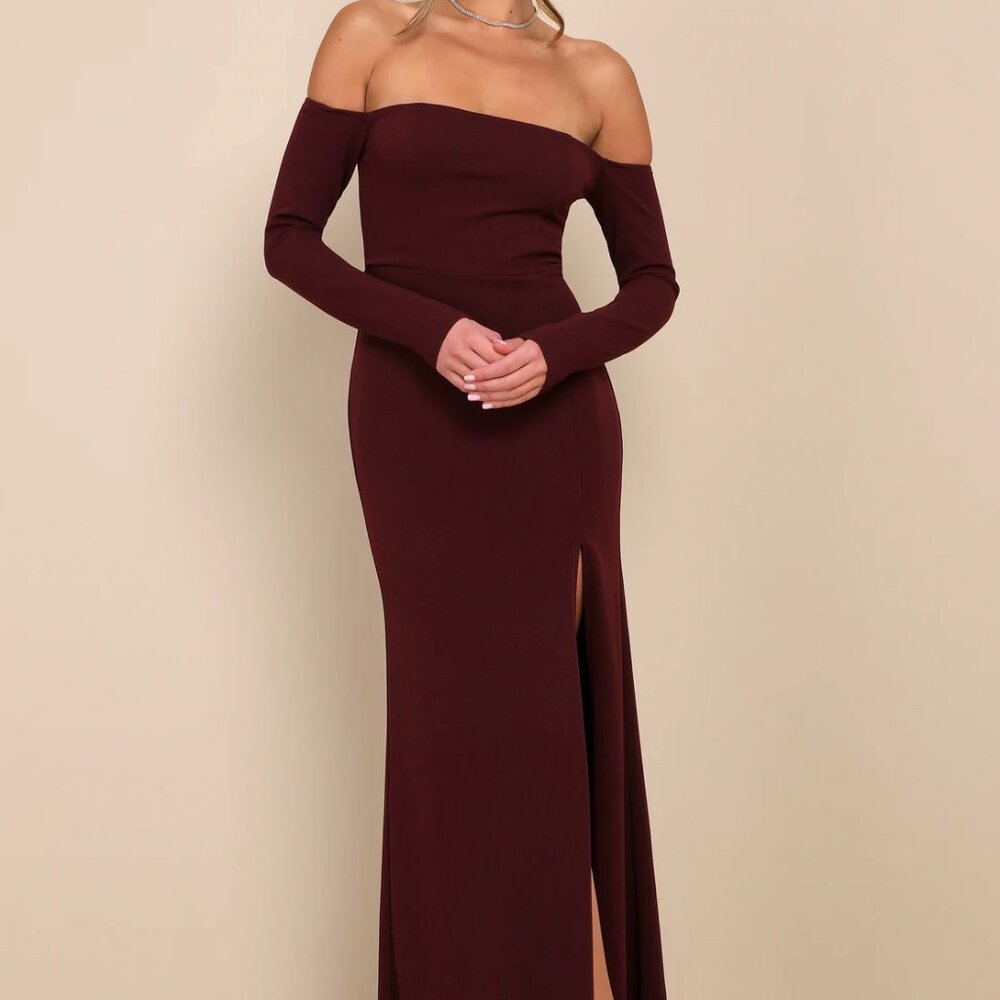 Lulus Off-the-Shoulder Maxi Dress